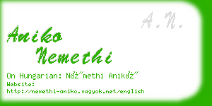 aniko nemethi business card